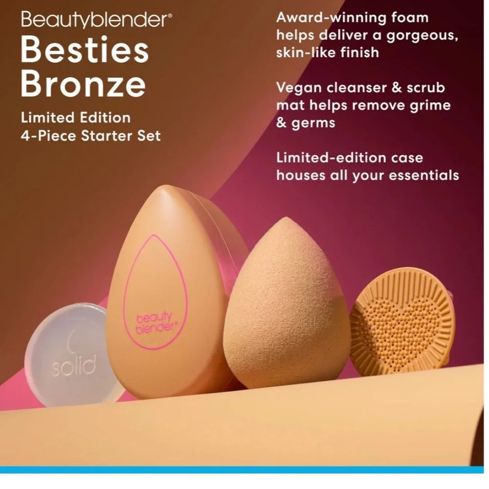 BEAUTYBLENDER BESTIES BRONZE LIMITED-EDITION 4-PIECE STARTER SET